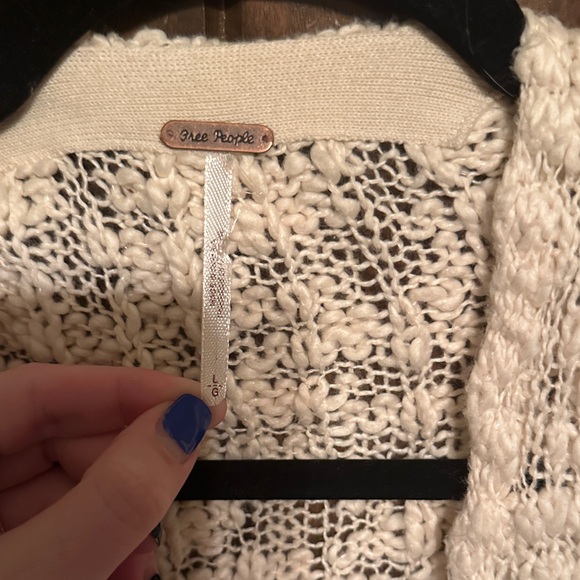 Free People Soft Cream Open-Knit Cardigan - Picture 2 of 7